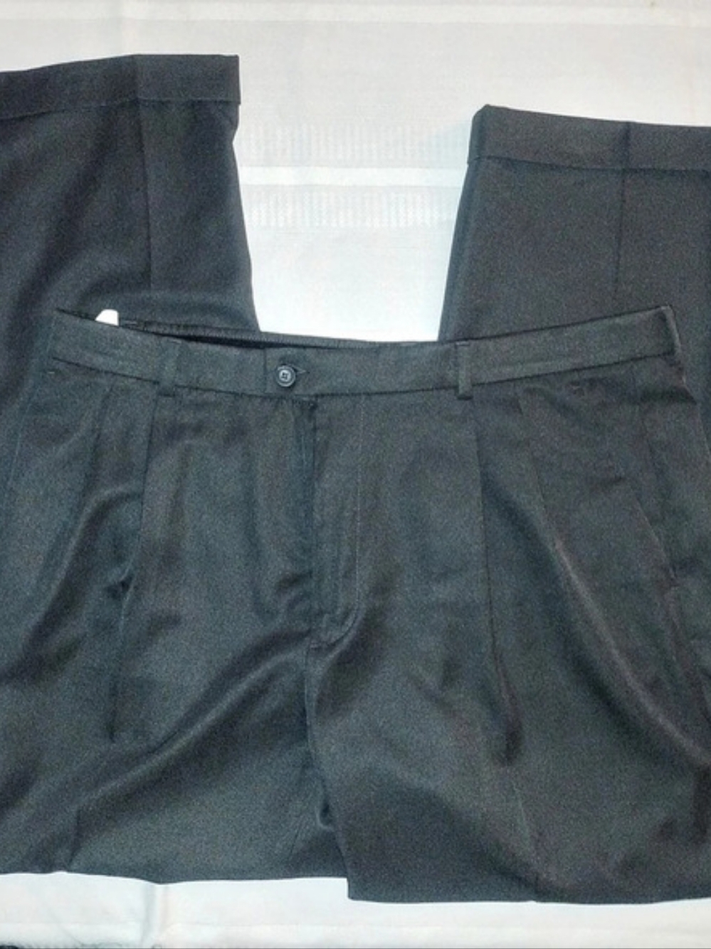 Perry Ellis Portfolio Men's Dress Pants Waist 36x30 Black Polyester